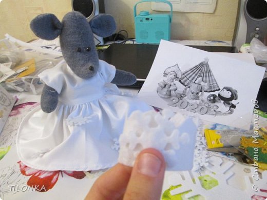 Работа над нарядом. Процесс изготовления короны. (фото 4)