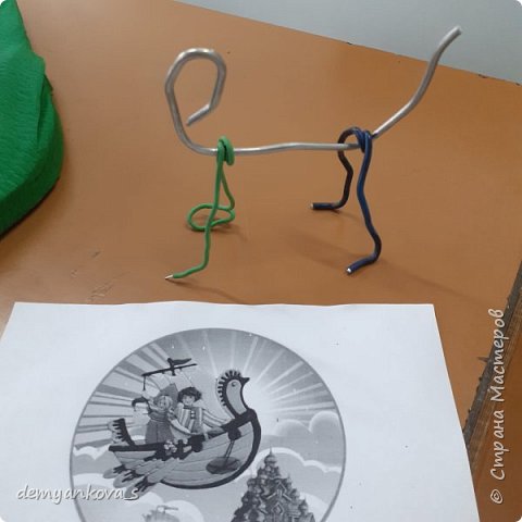 Каркас кота из проволоки (фото 7)