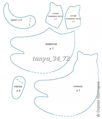 Выкройка для ТильдаКотиков (фото 4)
