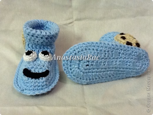 Cookie Monster Slippers with the non-slip grippies (фото 9)