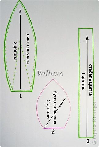Это выкройка тюльпана по которому я шила)))) (фото 4)