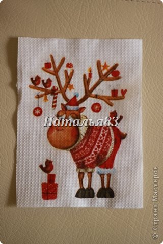 Первая попытка декупажа на канве. Рамки пока еще нет:) (фото 4)