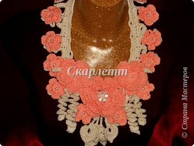 И вновь колье, связанные крючком (Колье №15-21) (фото 8)