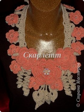И вновь колье, связанные крючком (Колье №15-21) (фото 9)