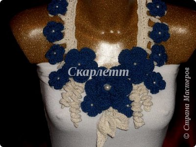И вновь колье, связанные крючком (Колье №15-21) (фото 11)
