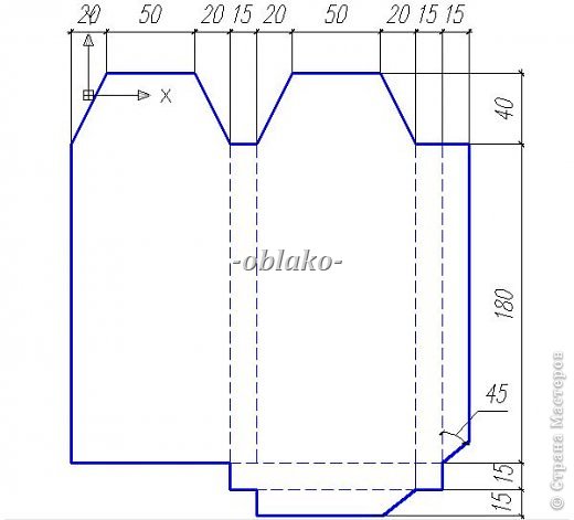 Все размеры в мм, думаю по сгибам-разрезам понятно, не стала подписывать (фото 9)